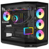 HYTE Y50 Pitch Black PC-Gehäuse, gehärtetes Glas x 3