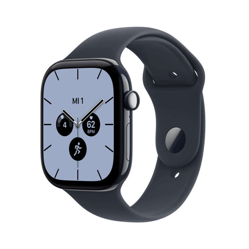 Apple Watch Series 12 GPS + Cellular 46 mm, Keramikgehäuse in Nachtblau, Sportarmband in Navyblau, M/L