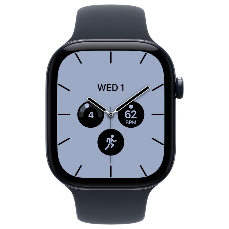 Apple Watch Series 12 GPS + Cellular 46 mm, Keramikgehäuse in Nachtblau, Sportarmband in Navyblau, M/L