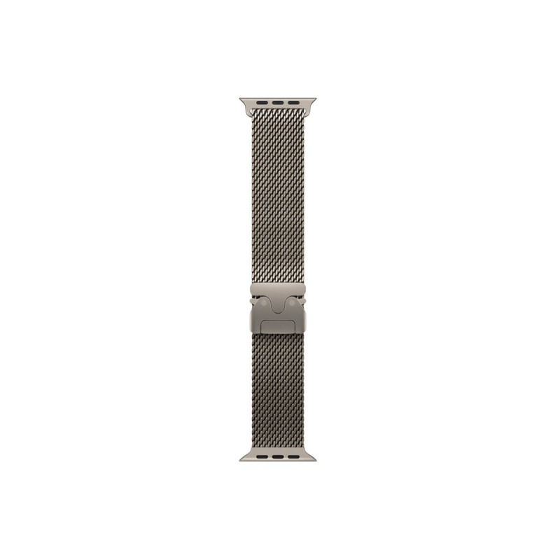 Apple MK0E4ZM/A Apple Watch Titan Milanaise Armband, 49 mm, Titan Natur, Large