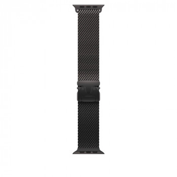 Apple MK0G4ZM/A Apple Watch Titan Milanaise Armband, 49 mm, Titan Schwarz, Medium