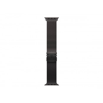 Apple MK0G4ZM/A Apple Watch Titan Milanaise Armband, 49 mm, Titan Schwarz, Medium