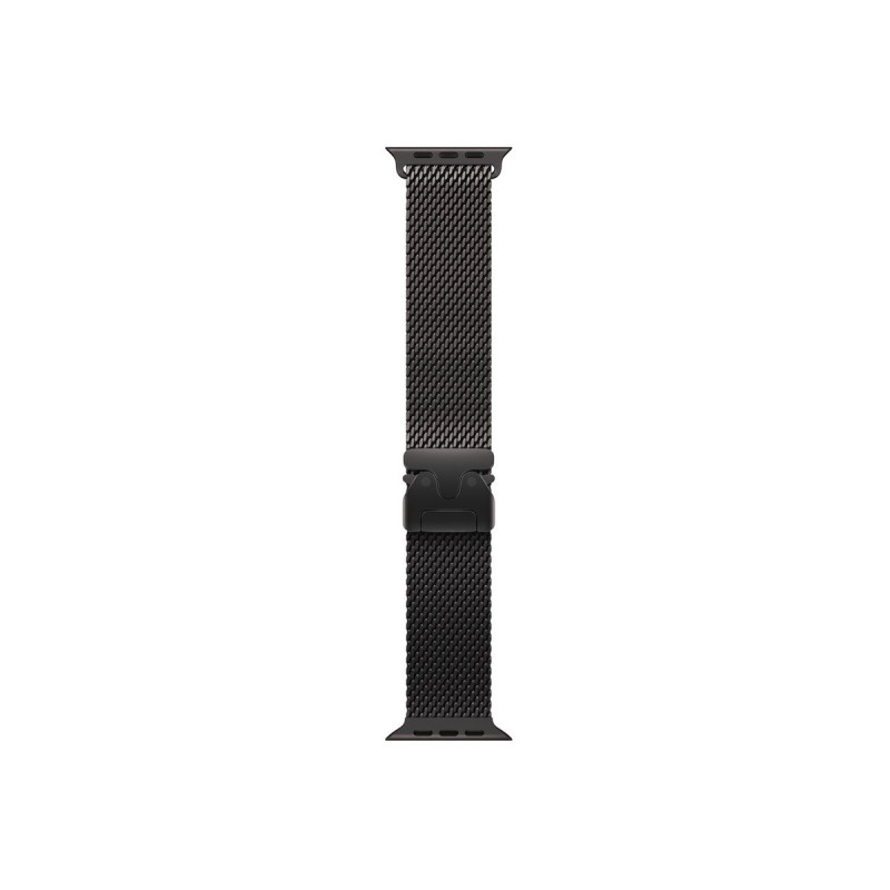 Apple MK0Q4ZM/A Apple Watch Titan Milanaise Armband, 49 mm, Titan Schwarz, Large