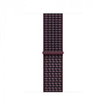 Apple MK7R4ZM/A Sport Loop Armband, 40 mm, Burgunder kariert