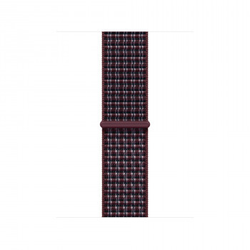 Apple MK7R4ZM/A Sport Loop Armband, 40 mm, Burgunder kariert