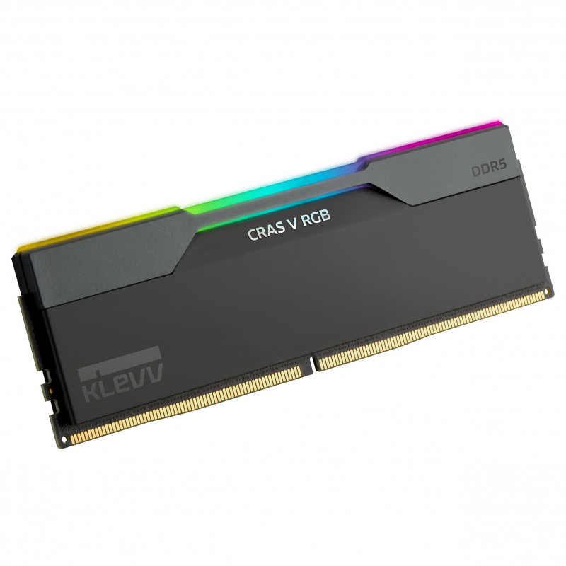 Klevv Cras V RGB KD5AGUA80-64B300G DDR5-6400 CL30 32-GB-Speicherkit (2 x 16 GB), schwarz