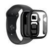 AmazingThing Radix Glass Schutzhülle für Apple Watch 42 mm, gehärtetes Glas, schwarz