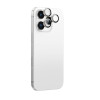 AmazingThing AR Aluminum 3 Lens Glass Kameraobjektivschutz mit Rahmen für iPhone 16 Pro / 16 Pro Max, silberfarben