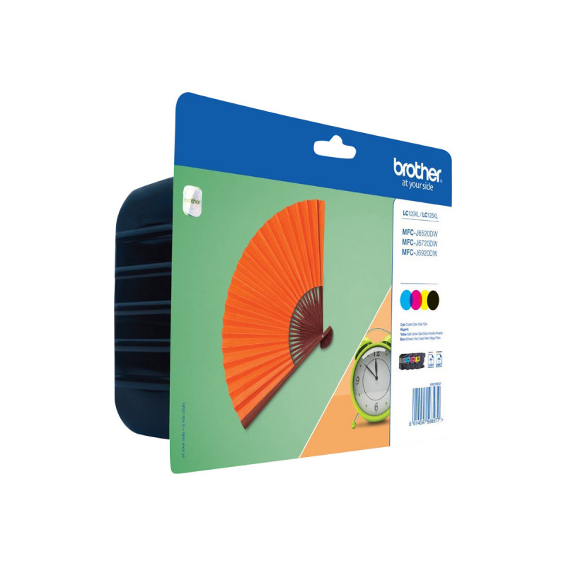 Brother LC129XLVALBP Tintenpatronen-Value-Pack (4 Stück), Schwarz, Cyan, Magenta, Gelb, Blisterverpackung
