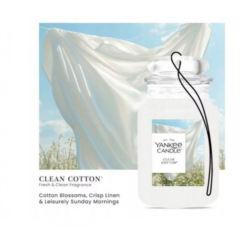 Yankee Candle Clean Cotton Auto-Lufterfrischer zum Aufhängen, Bonuspack