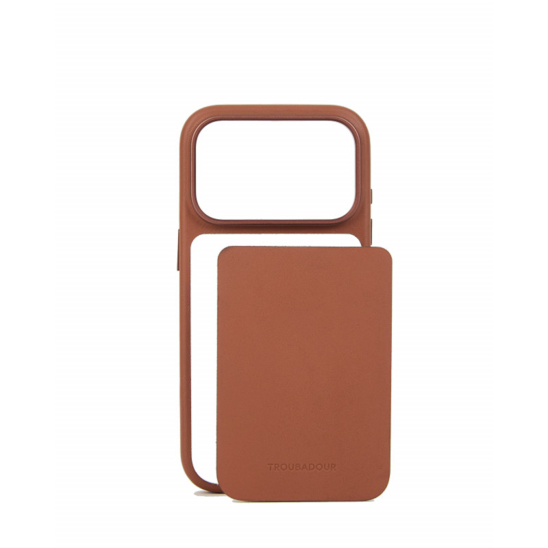 Mujjo Troubadour modulare Lederhülle für Apple iPhone 18 Pro / 17 Pro, MagSafe, hellbraun