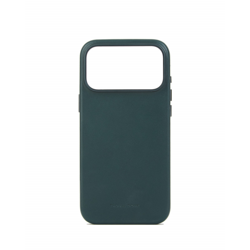Mujjo Troubadour Lederhülle für Apple iPhone 18 Pro Max / 17 Pro Max, MagSafe, obsidiangrün