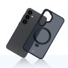3MK Smoke Case Mag&Stand Smartphone-Hülle für Samsung Galaxy S25+, schwarz