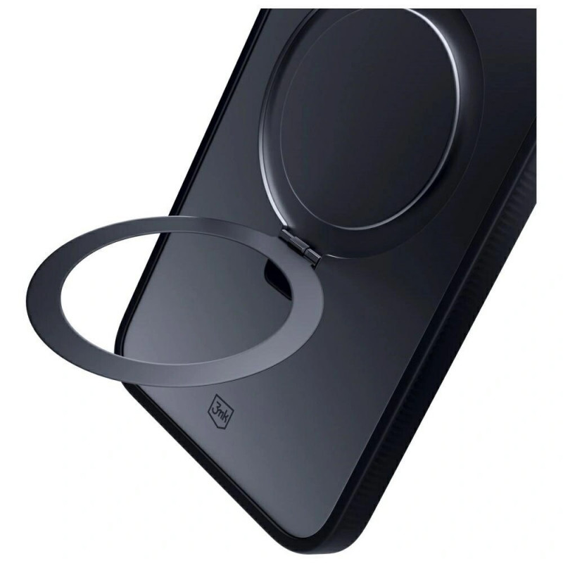 3MK Smoke Case Mag&Stand Smartphone-Hülle für Samsung Galaxy S25 Ultra, schwarz