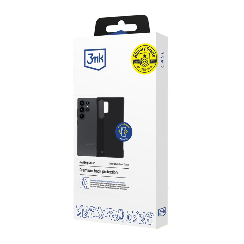 3mk Just20g Matt Case Hülle für Samsung Galaxy S25 Ultra, mattschwarz