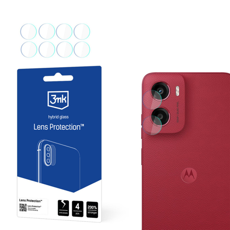 3MK Lens Protection Hybridglas Kameraobjektivschutz für Motorola Moto G05 (4 Stück)