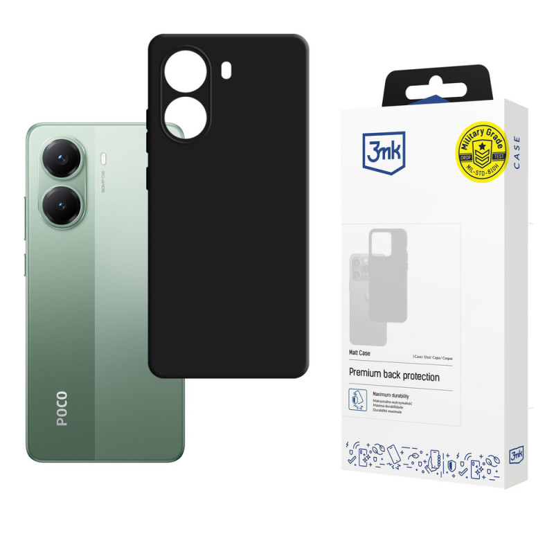 3MK Matt Case Handyhülle für POCO X7 Pro, schwarz