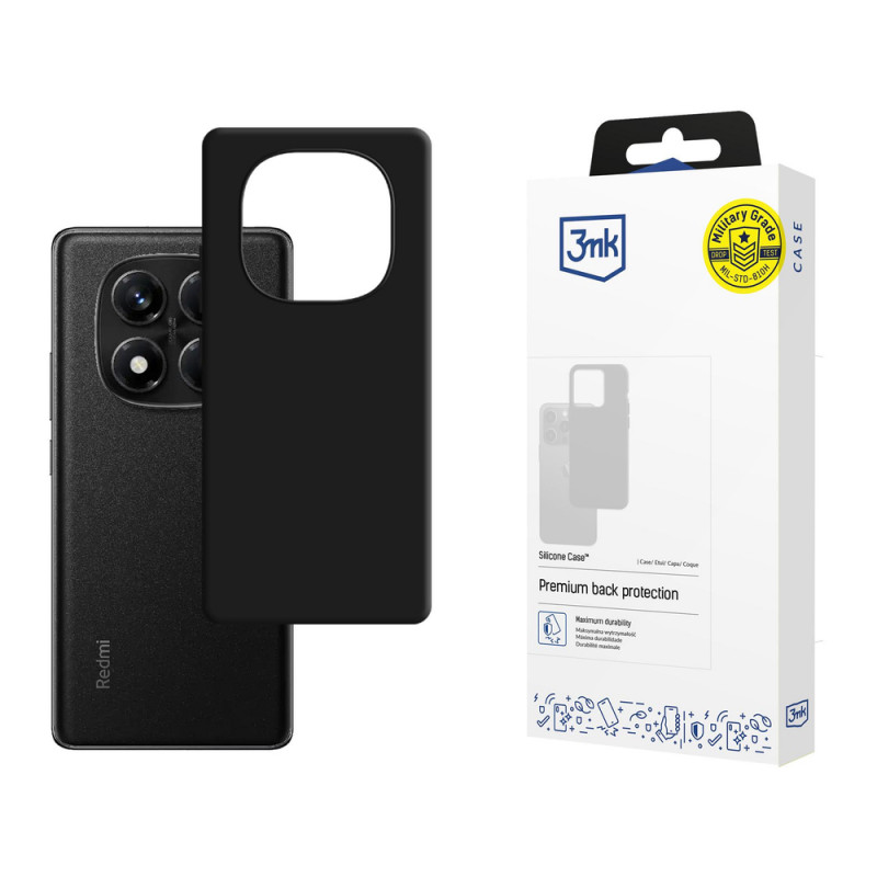 3MK Silicone Case Silikonhülle für Xiaomi Redmi Note 14 Pro 5G, schwarz
