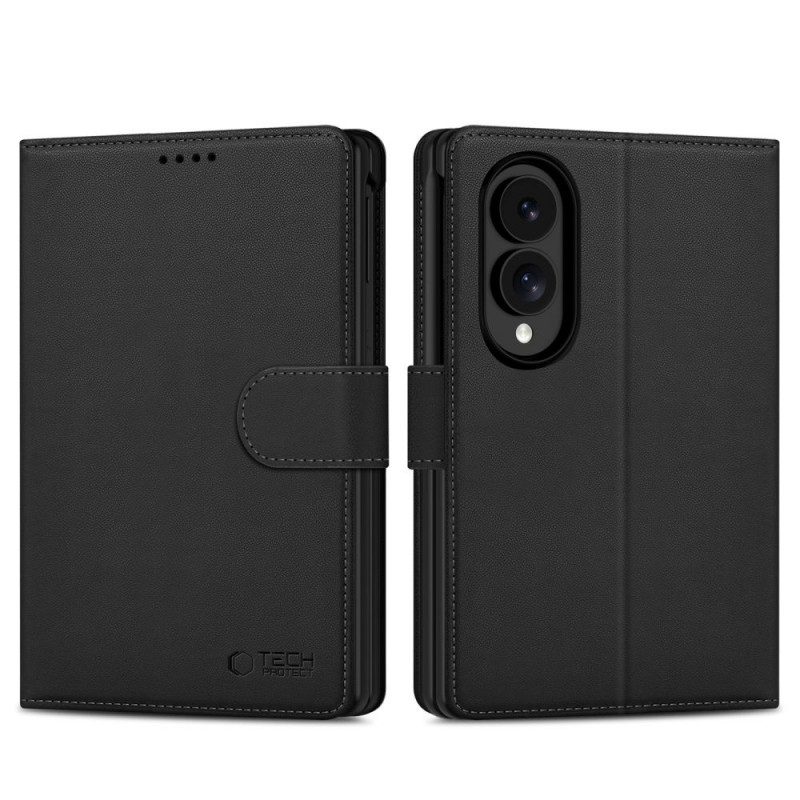 Tech-Protect Wallet Brieftaschen-Hülle für Samsung Galaxy Z Fold 8, schwarz