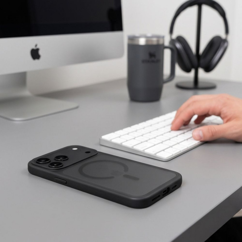 Tech-Protect Magmat MagSafe CC Hülle für Apple iPhone 17 Pro / 18 Pro, Mattschwarz