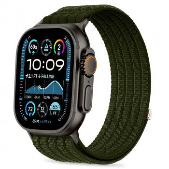 Tech-Protect Nylon Sport Armband für Apple Watch 44/45/46/49 mm, Dunkelgrün