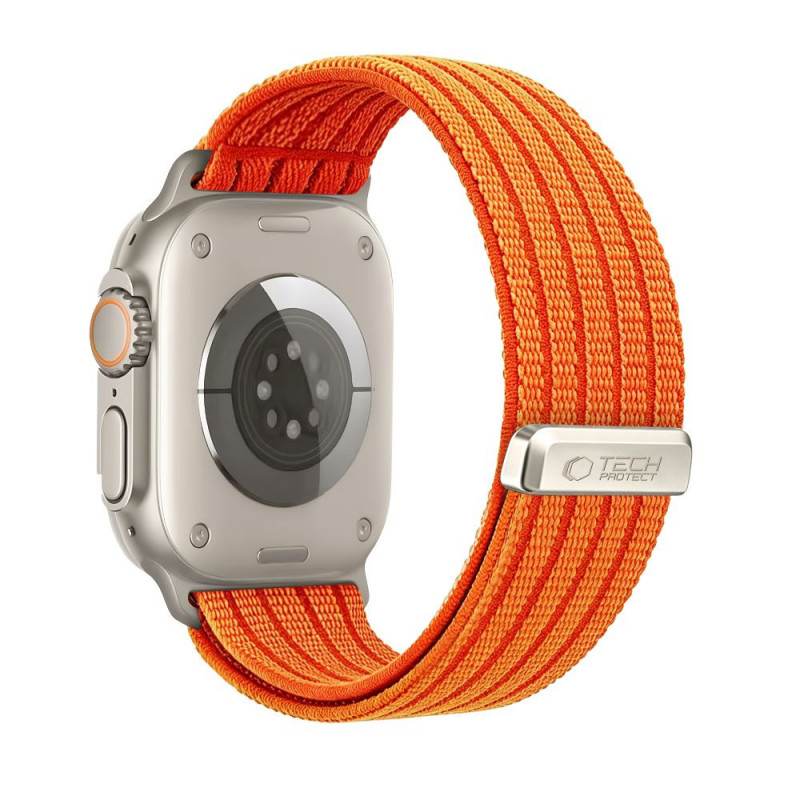 Tech-Protect Nylon Sport Armband für Apple Watch 44/45/46/49 mm, Orange