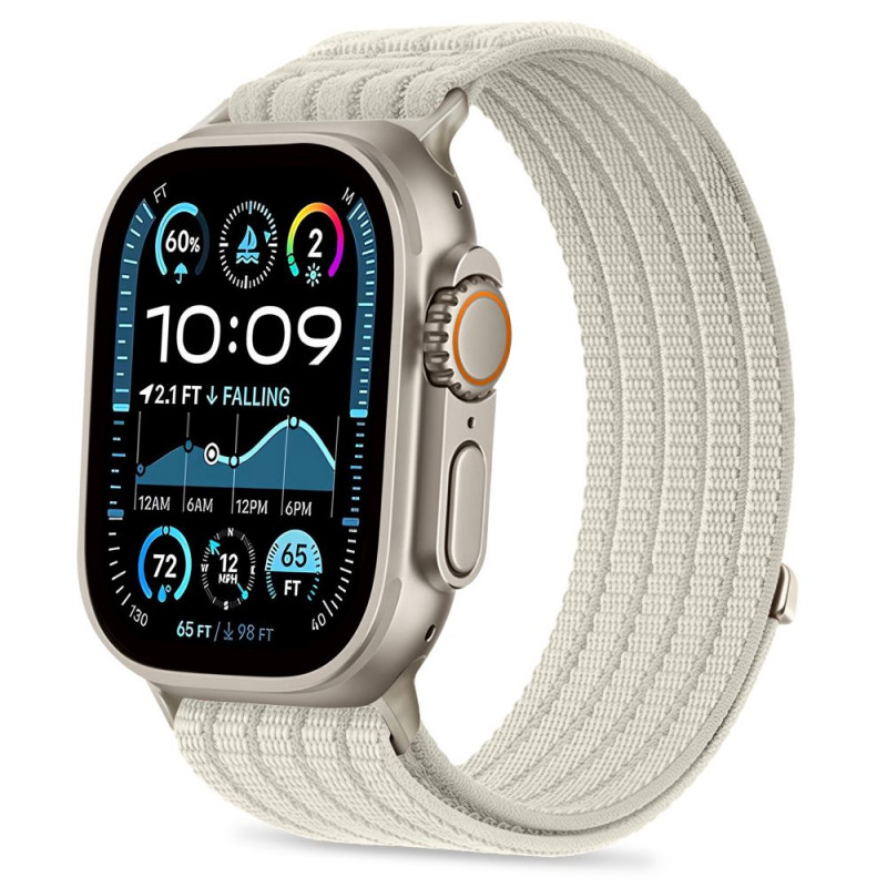 Tech-Protect Nylon Sport Armband für Apple Watch 8 / 9 / 10 / 11 / SE / Ultra 44 / 45 / 46 / 49 mm, Starlight