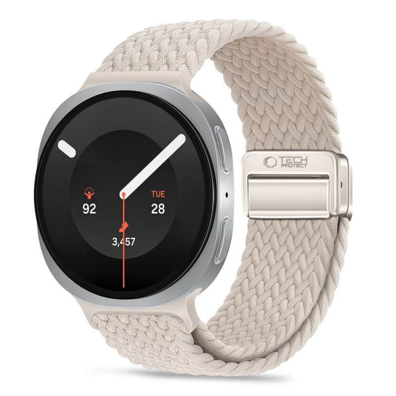 Tech-Protect NylonMag Armband für Samsung Galaxy Watch 8 / 9 / Classic 40 / 44 / 46 mm, Starlight