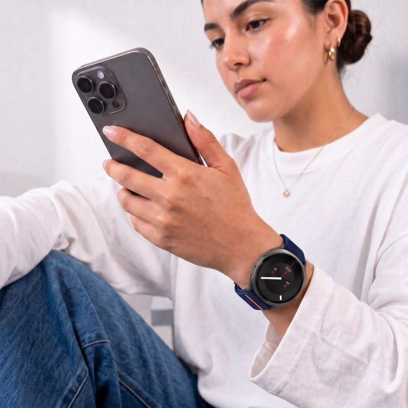 Tech-Protect Nylon Clasp Uhrenarmband für Samsung Galaxy Watch Ultra 1 / 2 2024-2026 47 mm, Marineblau
