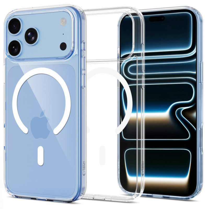 Tech-Protect FlexAir Hybrid MagSafe Hülle mit Schutzglas (2 Stk.) für Apple iPhone 17 Pro Max / 18 Pro Max, transparent