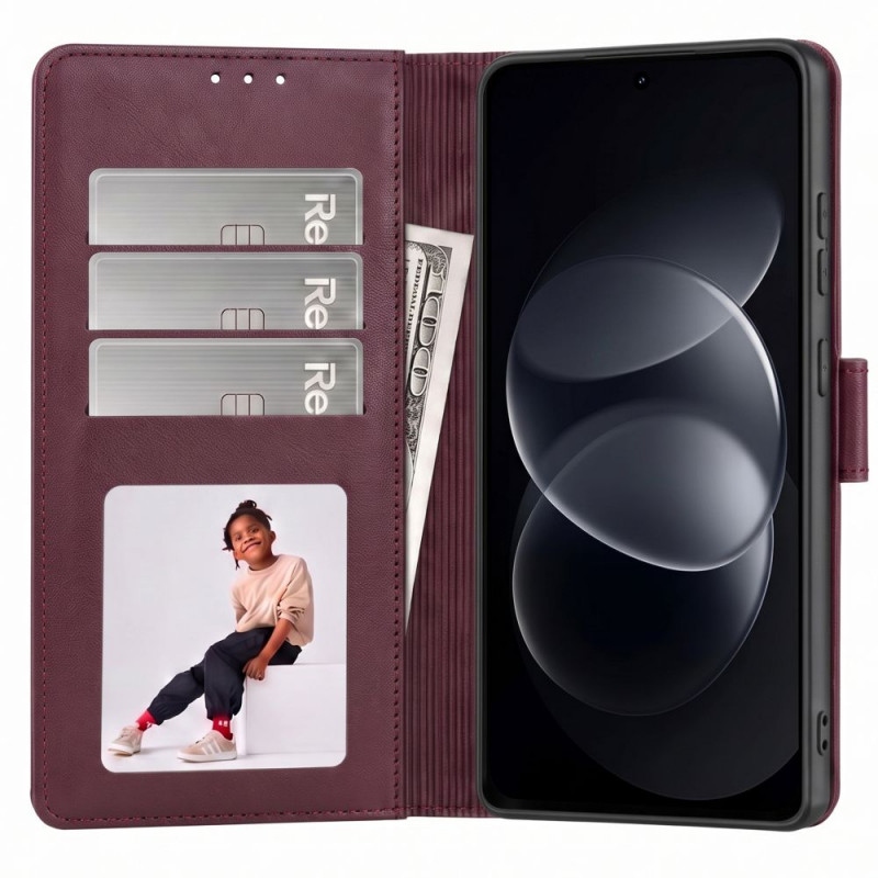 Tech-Protect Wallet Hülle für Xiaomi Redmi Note 17 Pro 5G, burgunderrot