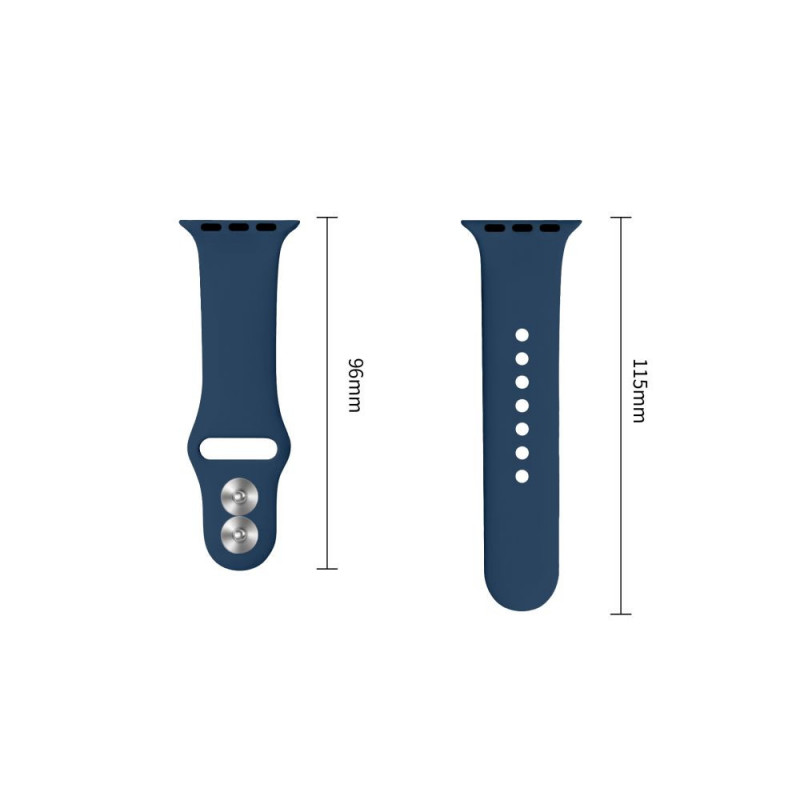 Tech-Protect Silicone Armband für Apple Watch 8/9/10/11/12/SE 40/41/42 mm, marineblau