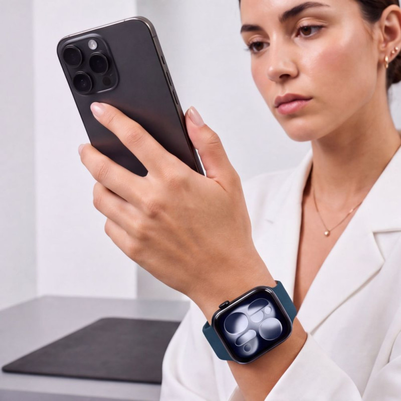 Tech-Protect Silicone Armband für Apple Watch 8/9/10/11/12/SE 40/41/42 mm, marineblau