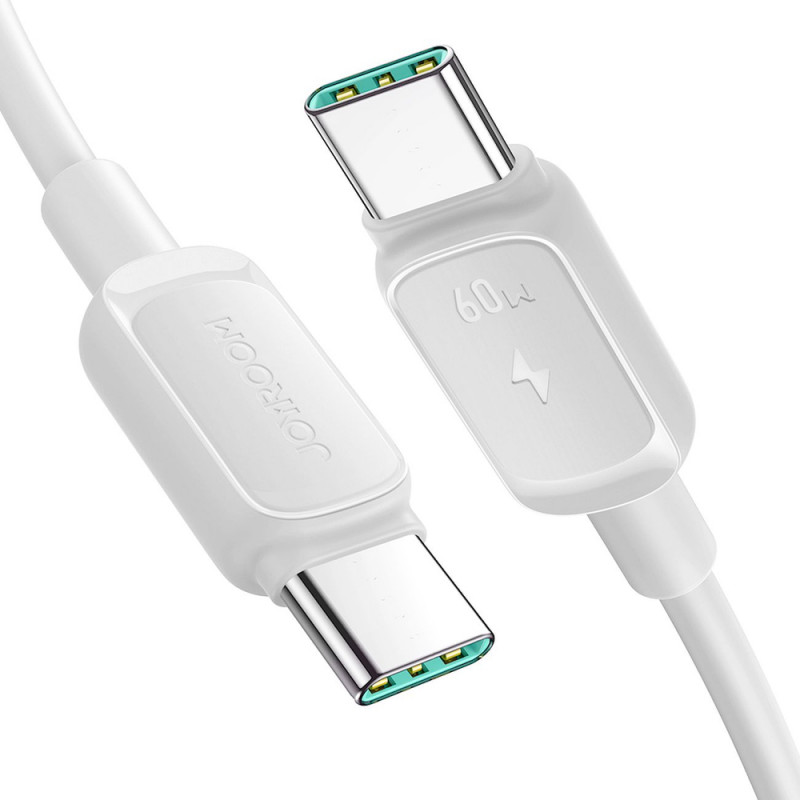 Joyroom S-A14 Multi-Color Series USB-C - USB-C Kabel, 60 W, 480 Mbps, 1,2 m, weiß (S-CC100A141W)