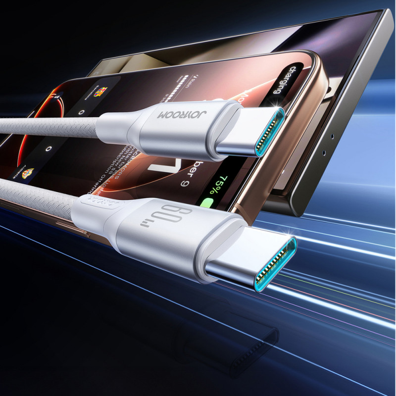 Joyroom Flash Series S-A28 USB-C - USB-C Kabel, 60 W, 480 Mbit/s, 1 m, weiß