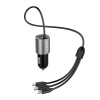 Dudao R5ProN Kfz-Ladegerät mit integriertem 3-in-1-Kabel (Lightning / USB-C / Micro-USB), 3,4 A, 1 m, schwarz