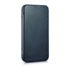 iCarer CE Oil Wax Premium Leather Folio Case magnetische Klapphülle für iPhone 14 Plus, MagSafe, blau (AKI14220707-BU)