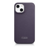 iCarer CE Premium Leather Folio Case magnetische Klapphülle für iPhone 14 Plus, MagSafe, dunkelviolett (WMI14220715-DP)