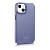 iCarer CE Premium Leather Folio Case Lederhülle für Apple iPhone 14 Plus / 15 Plus, MagSafe, hellviolett (ICR413)