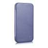 iCarer CE Premium Leather Folio Case Lederhülle für Apple iPhone 14 Pro Max, MagSafe, hellviolett (ICR419)