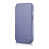 iCarer CE Premium Leather Folio Case Lederhülle für Apple iPhone 14 Pro Max, MagSafe, hellviolett (ICR419)