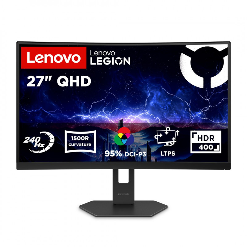 Lenovo Legion 27Q-2c Gaming-Monitor, 27 Zoll, WQHD, 240 Hz, gebogen, 67EFGAC1EU