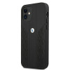 BMW BMHCP12SRSPPK Curve Perforate Leder-Hardcase für Apple iPhone 12 mini, schwarz