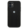 BMW BMHCP12SRSPPK Curve Perforate Leder-Hardcase für Apple iPhone 12 mini, schwarz