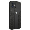 BMW BMHCP12SRSPPK Curve Perforate Leder-Hardcase für Apple iPhone 12 mini, schwarz