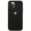 BMW BMHCP12LRSPPK Curve Perforate Leder-Hardcase für Apple iPhone 12 Pro Max, schwarz