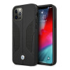 BMW BMHCP12LRSCSK Perforate Sides Leder-Hardcase für Apple iPhone 12 Pro Max, schwarz