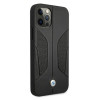 BMW BMHCP12LRSCSK Perforate Sides Leder-Hardcase für Apple iPhone 12 Pro Max, schwarz