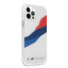 BMW BMHCP12LSKTGT Motorsport Tricolor Hardcase für Apple iPhone 12 Pro Max, transparent