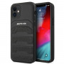 Mercedes-AMG AMHCP12SGSEBK Leather Debossed Lines Hardcase für Apple iPhone 12 mini, schwarz